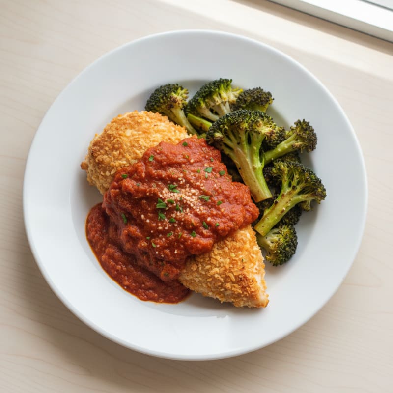 Parmesan-Crusted Chicken with Marinara