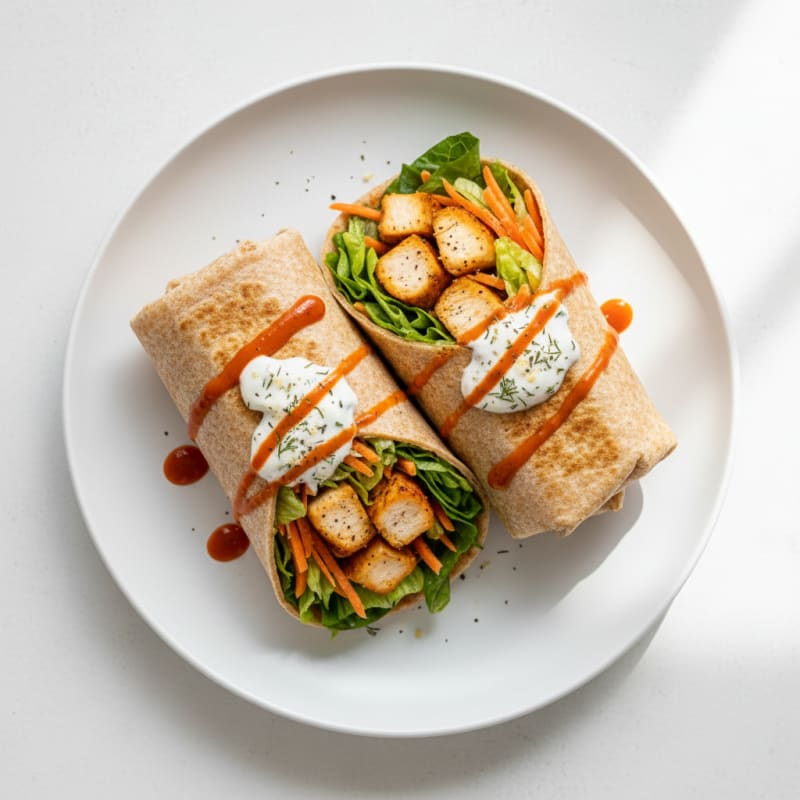 Crispy Buffalo Chicken Ranch Wraps