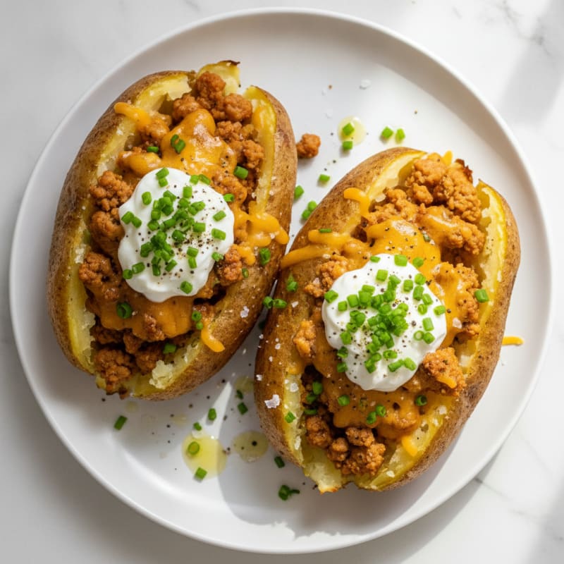 Loaded Baked Potatoes with Chives