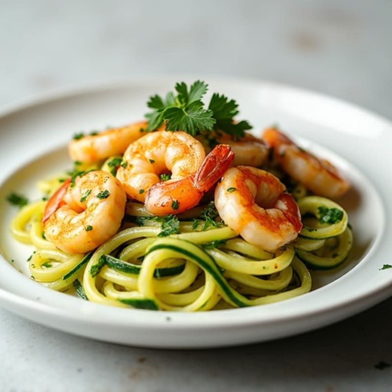 Lemon-Garlic Butter Shrimp with Herb Zucchini Noodles