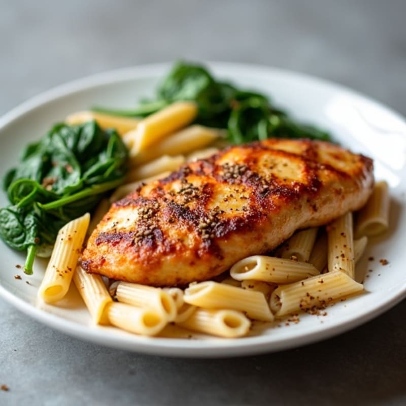 Spicy Cajun Chicken with Creamy Whole Wheat Pasta