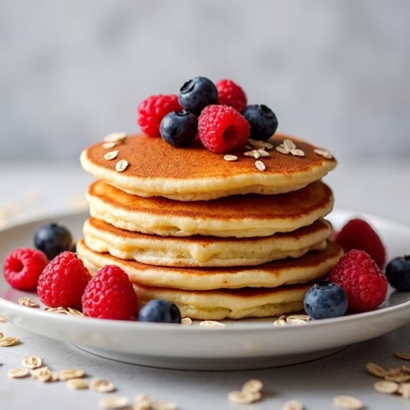 Fluffy High-Protein Berry Pancakes