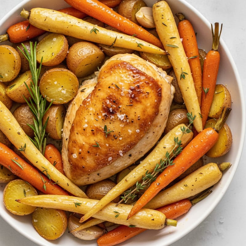 Herb-Roasted Chicken with Root Vegetables