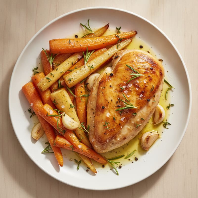 Savory Herb-Roasted Chicken with Root Vegetables