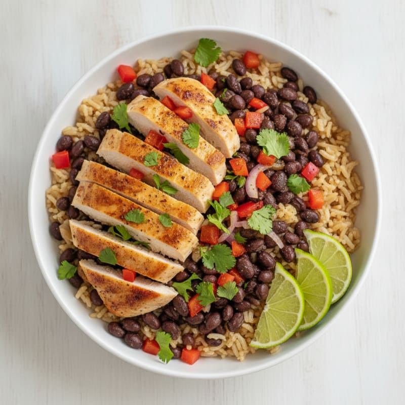 Chicken and Black Bean Rice Bowl
