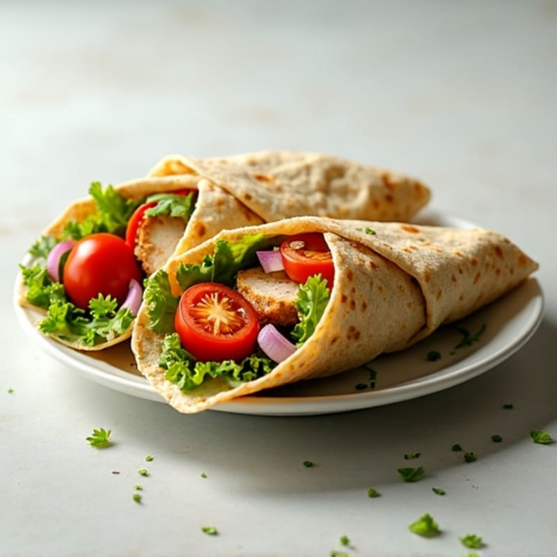 Herb-Grilled Chicken and Crispy Veggie Wrap