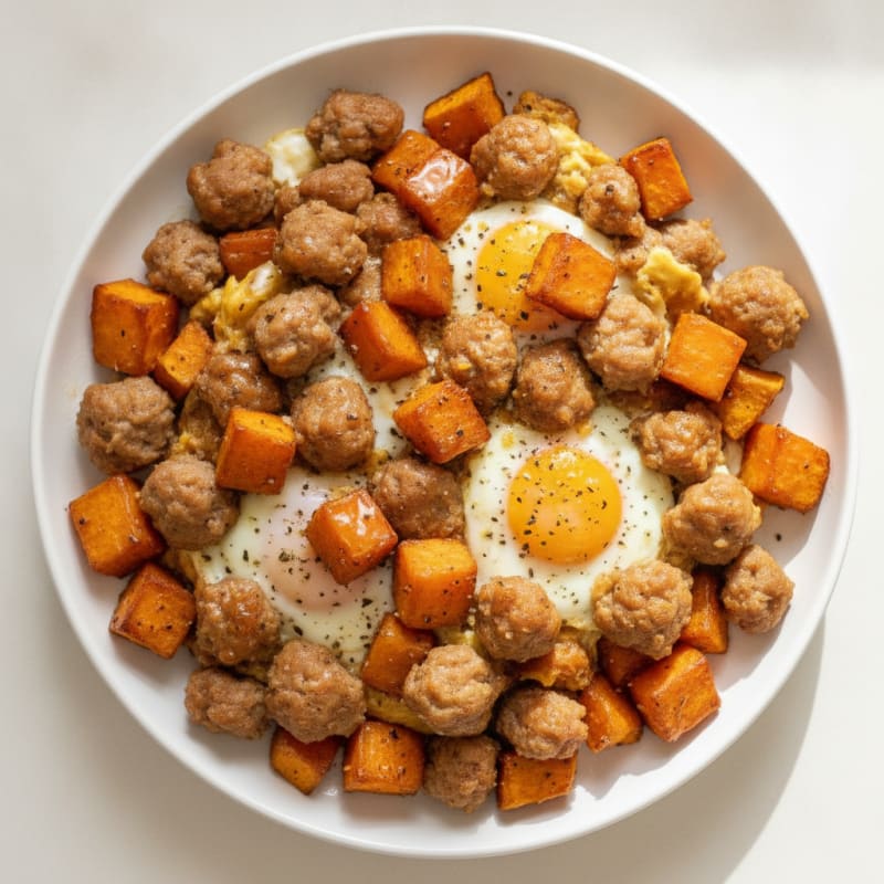 Maple-Glazed Sausage and Egg Bake