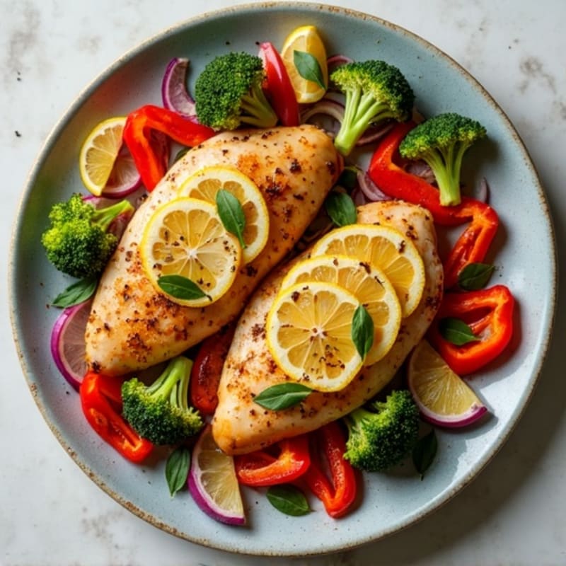 Sheet Pan Lemon Herb Chicken with Roasted Vegetables