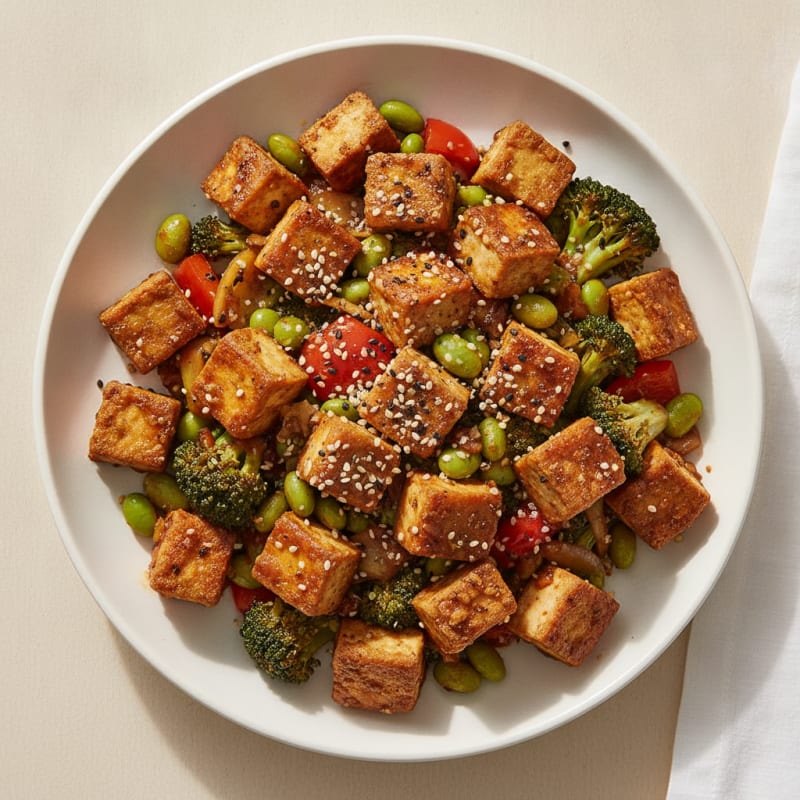 Sesame Tofu Stir-Fry
