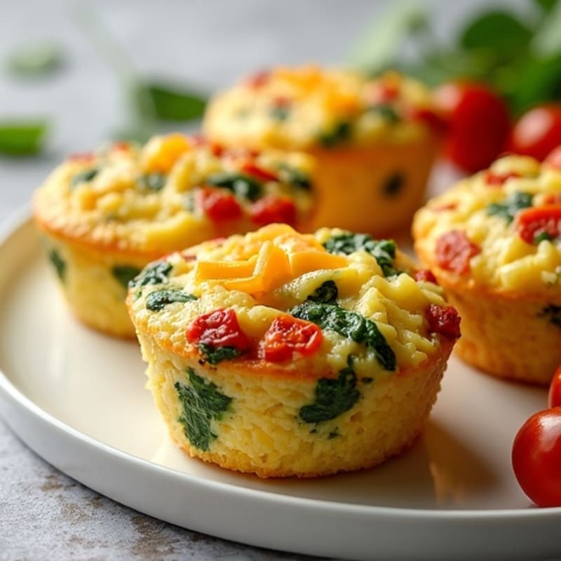 Fluffy Roasted Vegetable Egg Muffins