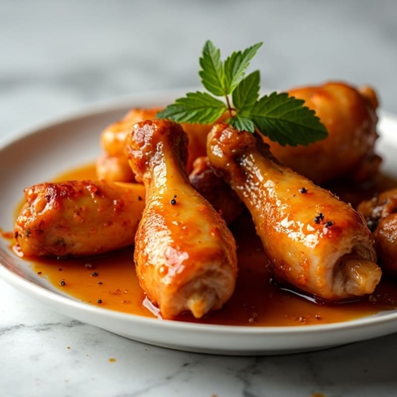 Roasted Chicken Wings with Sweet and Sticky Honey Glaze
