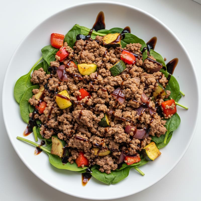 Lean Beef Mince and Roasted Vegetable Bowl