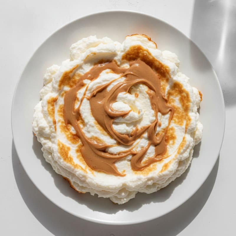 Silky Greek Yogurt Protein Pudding with Peanut Butter Swirl