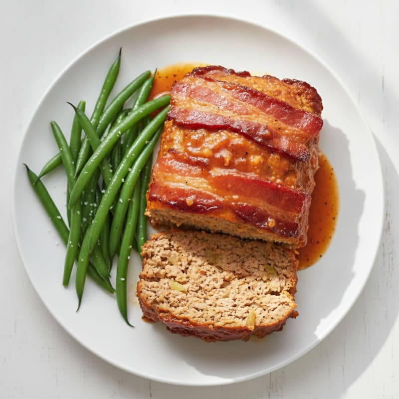 BBQ Bacon-Wrapped Meatloaf with Glaze
