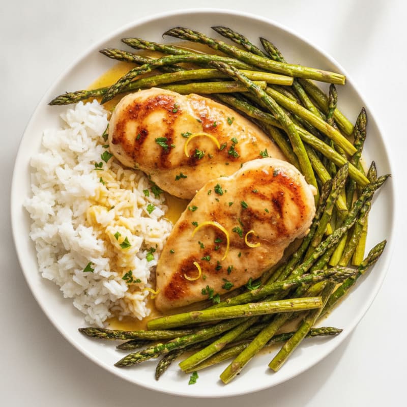 Lemon Herb Chicken with Roasted Asparagus