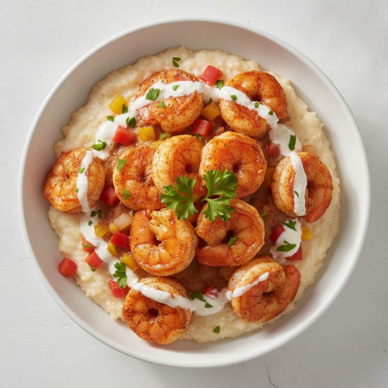 Cajun Shrimp with Creamy Grits