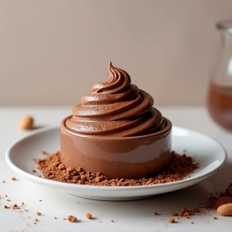 Silky Chocolate Protein Pudding with Almond Butter Swirl