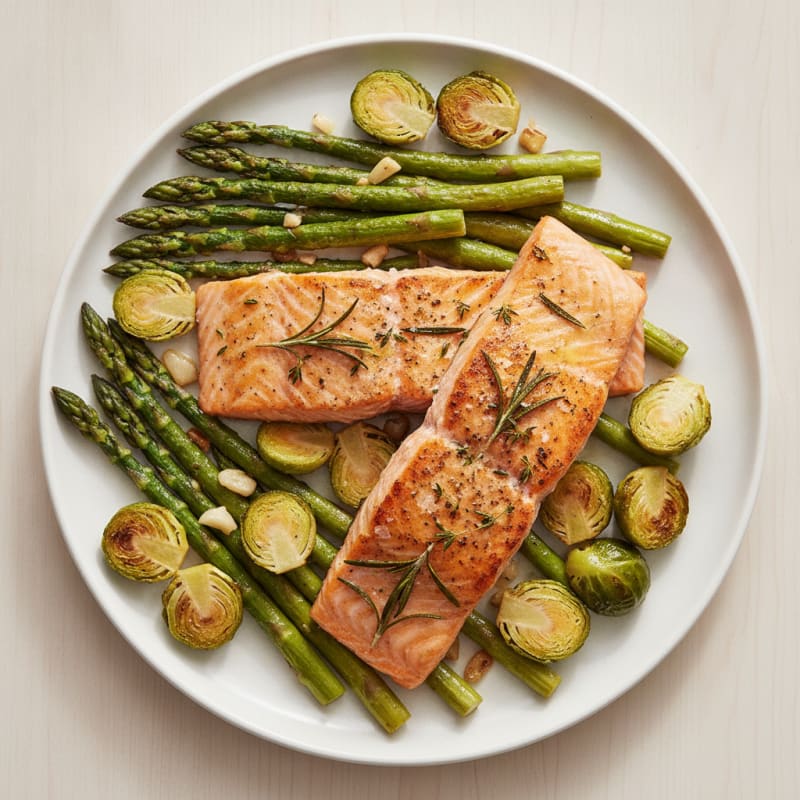 Herb-Roasted Salmon with Roasted Vegetables