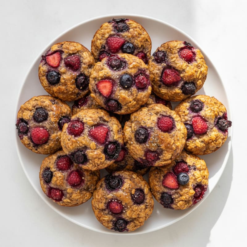 Baked Berry Oatmeal Cups