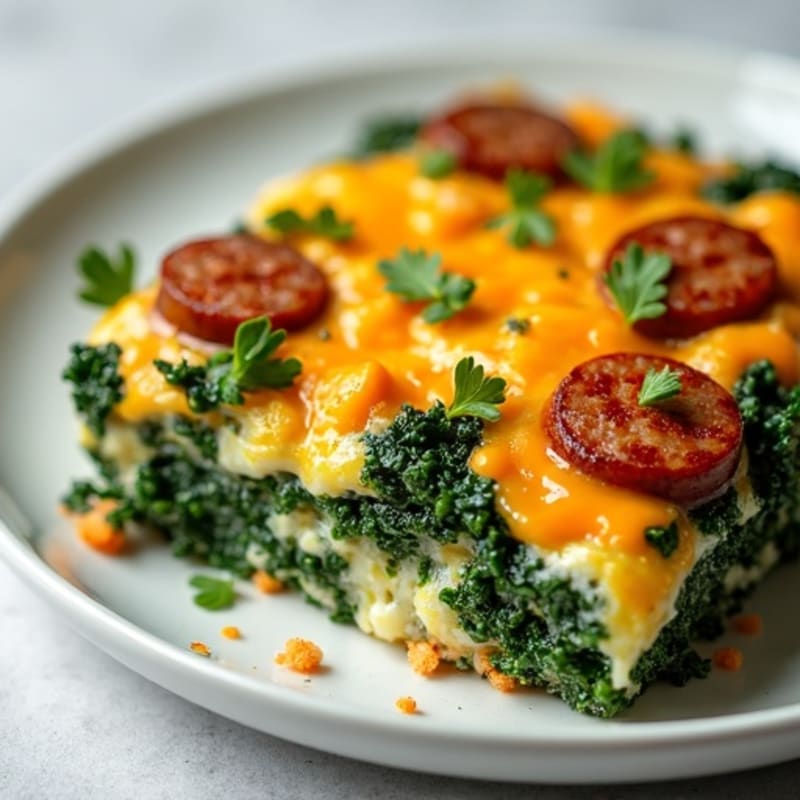 Savory Italian Sausage and Kale Breakfast Casserole