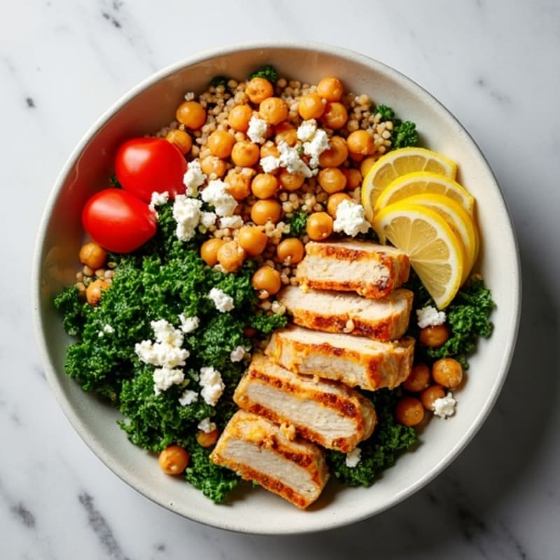 Crunchy Kale and Quinoa Power Bowl with Citrus-Tahini Dressing