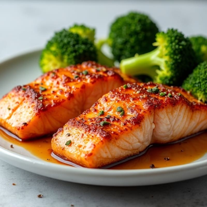 Crispy Teriyaki Salmon with Roasted Broccoli