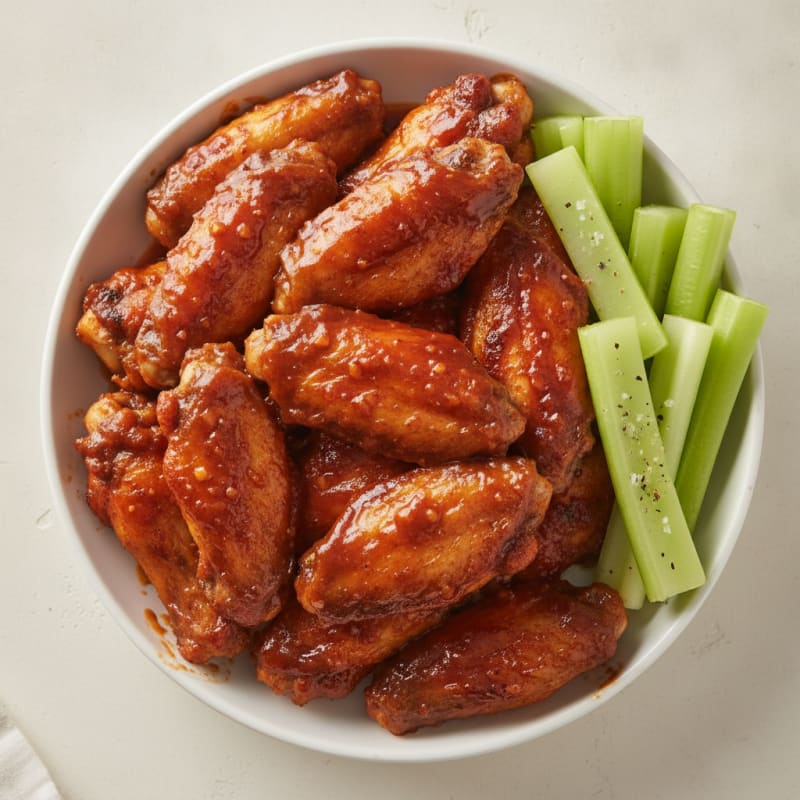 Spicy BBQ Glazed Chicken Wings