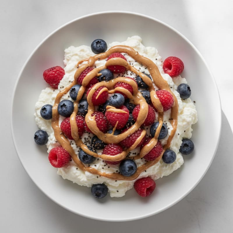 Silky Greek Yogurt Protein Mousse with Mixed Berries