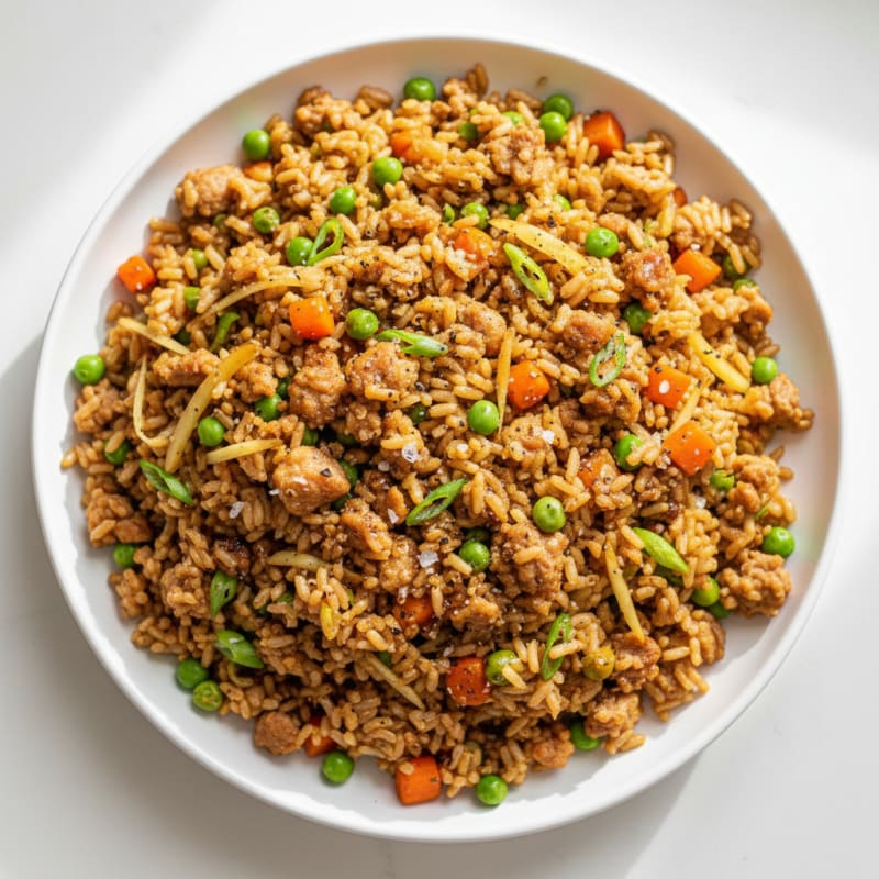 Crispy Sesame-Ginger Pork Fried Rice