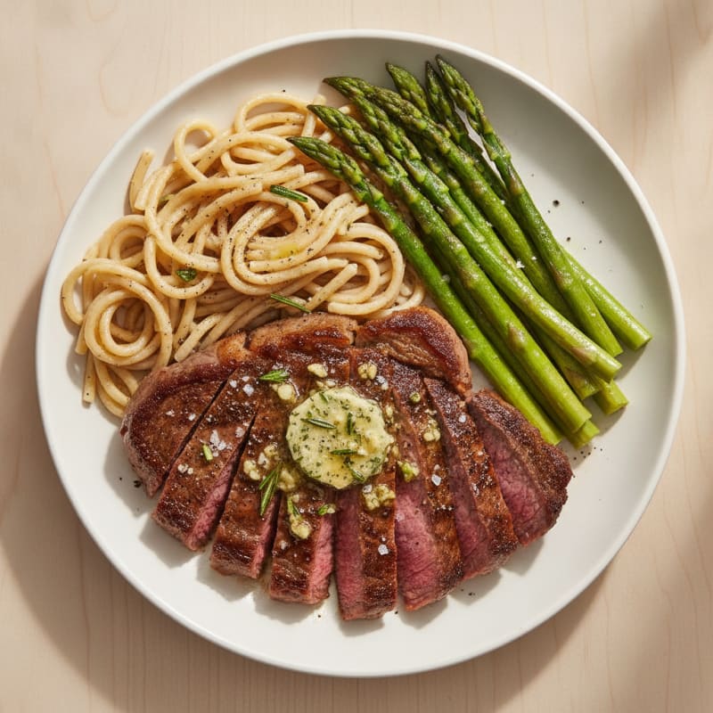 Pan-Seared Steak with Garlic Herb Butter
