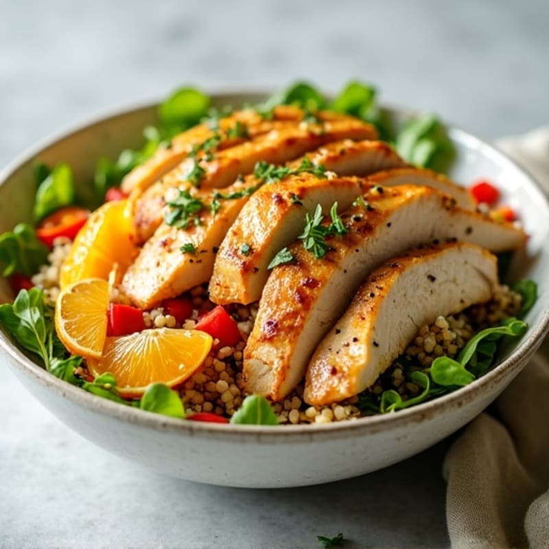 Citrus-Garlic Shredded Chicken Bowl