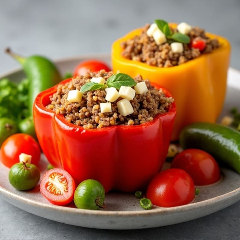 Hearty Lean Ground Beef Stuffed Bell Peppers