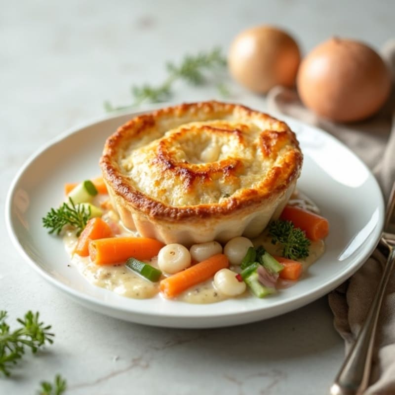 Lightened-Up Creamy Chicken and Root Vegetable Pot Pie