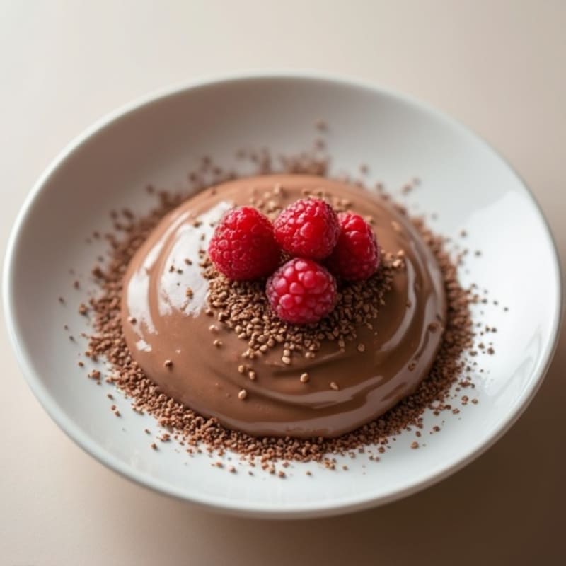 Silky Chocolate Protein Pudding with Chia Seeds