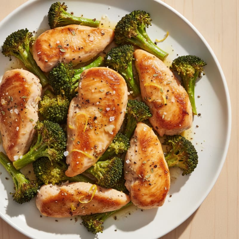 Lemon-Herb Roasted Chicken and Broccoli