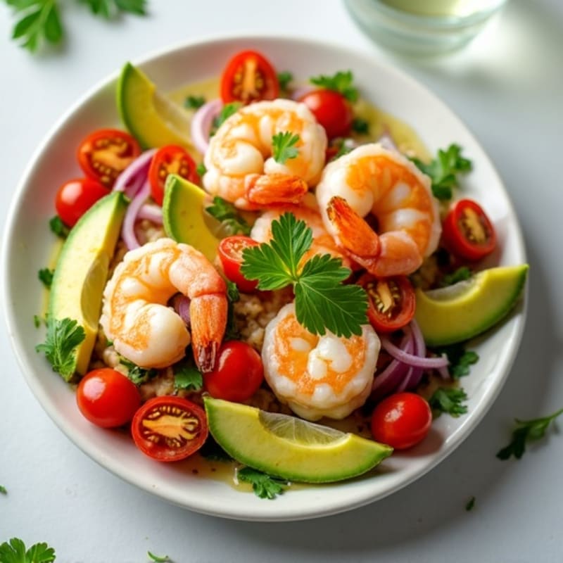 Fresh Zesty Shrimp with Creamy Avocado Ceviche