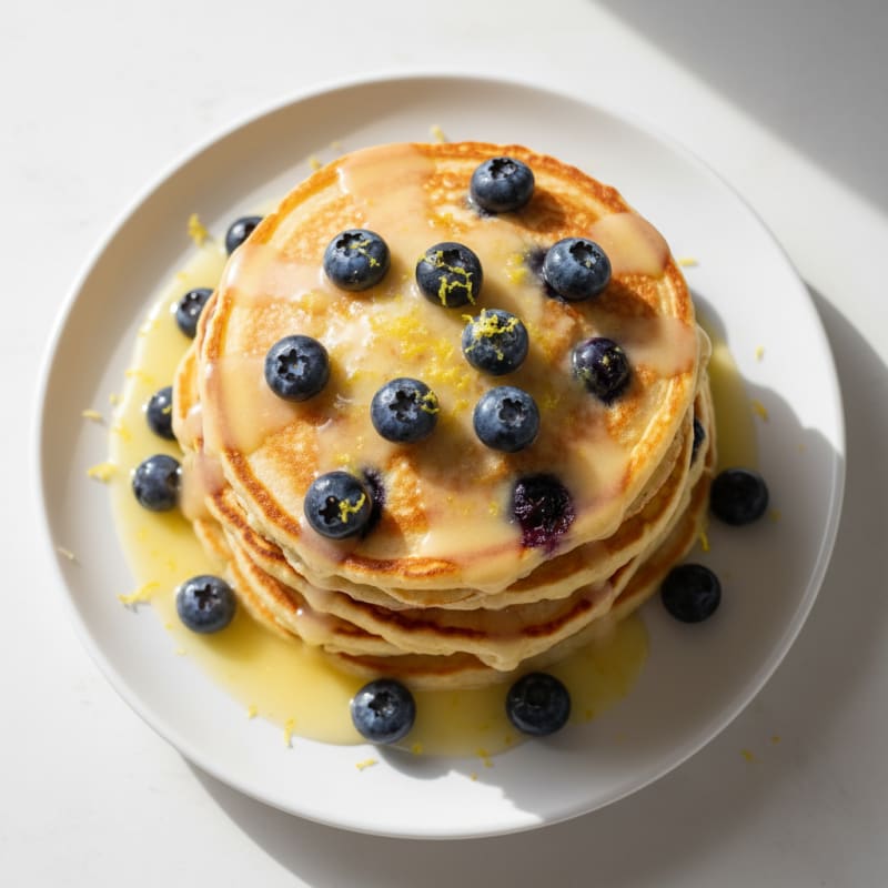 Blueberry Ricotta Pancakes with Lemon Zest
