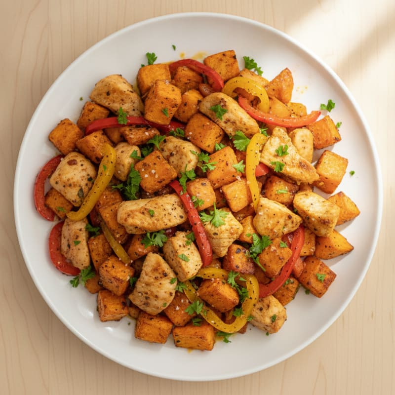 Chicken and Sweet Potato Hash