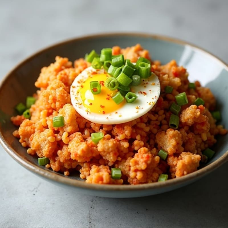 Crispy Cauliflower Rice Kimchi Stir-Fry