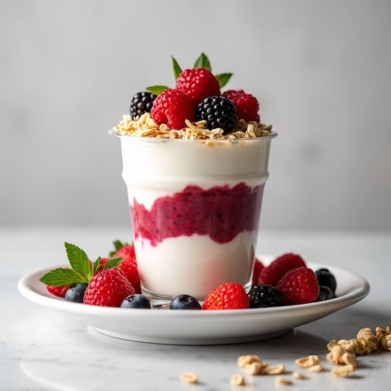 Creamy Greek Yogurt Protein Parfait with Mixed Berries