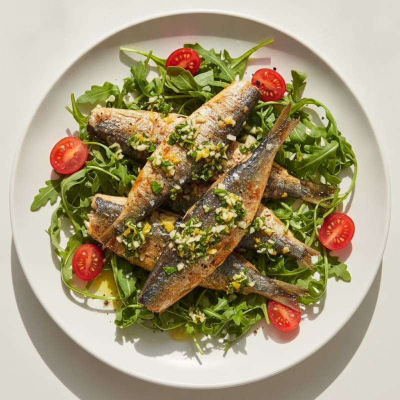 Pan-Seared Sardines with Lemon-Herb Gremolata