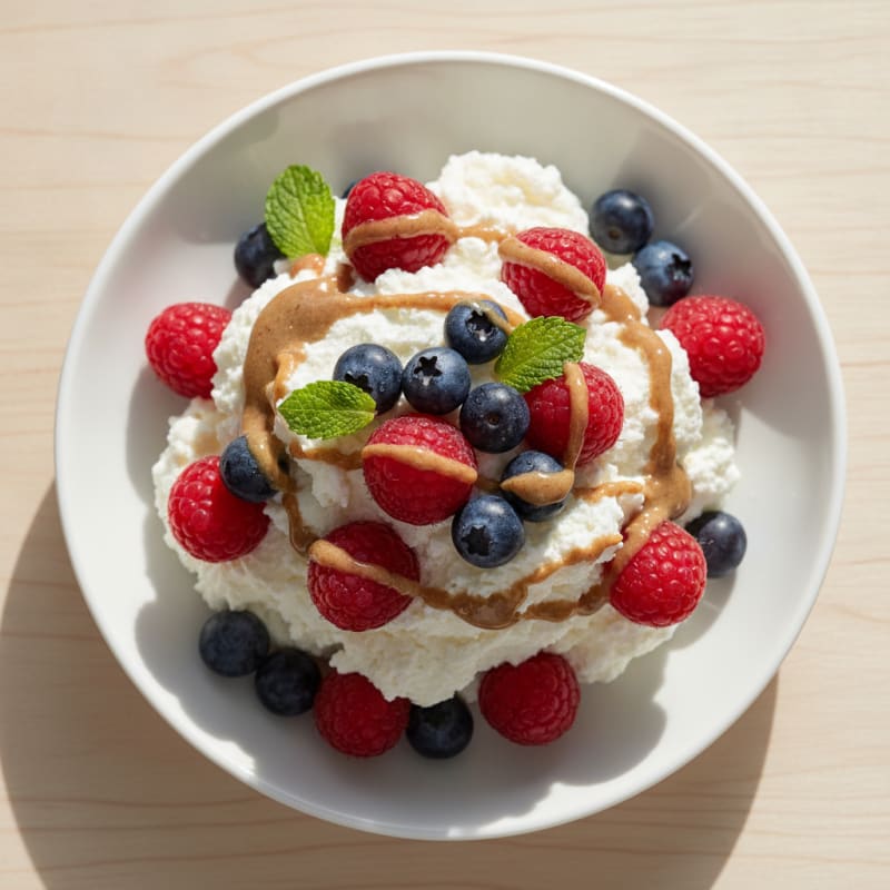 Greek Yogurt Protein Mousse with Berries