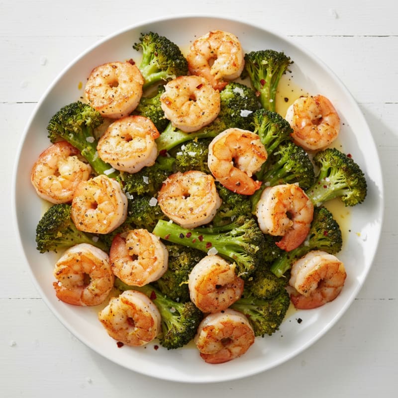 Zesty Garlic Shrimp with Roasted Broccoli