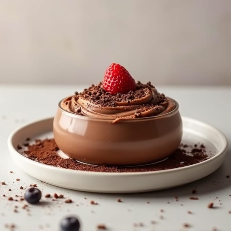 Silky Chocolate Protein Pudding with Greek Yogurt