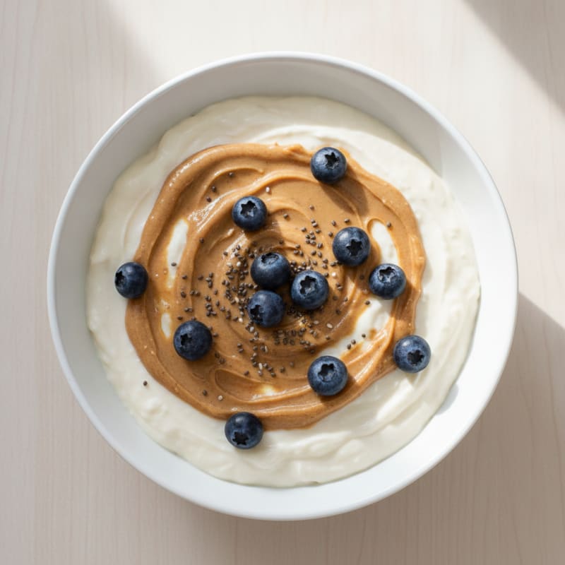 Silky Greek Yogurt Protein Pudding with Almond Butter