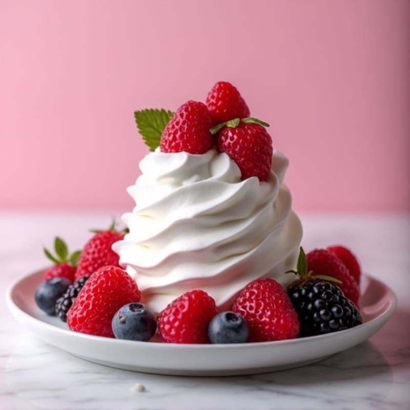 Greek Yogurt Protein Mousse with Mixed Berries
