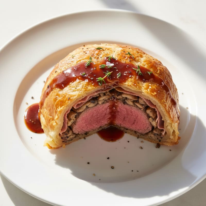 Classic Beef Wellington with Mushroom Duxelles
