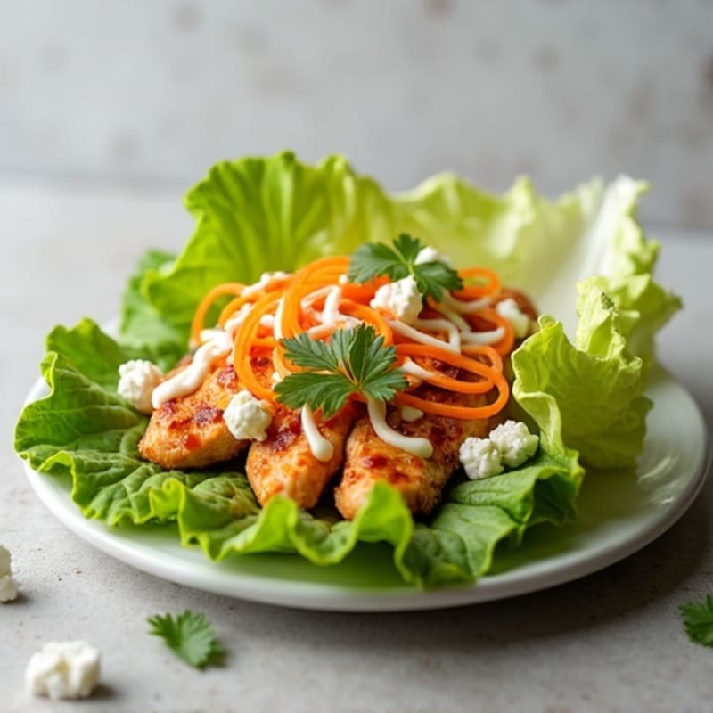 Spicy Buffalo Ranch Chicken Lettuce Wrap