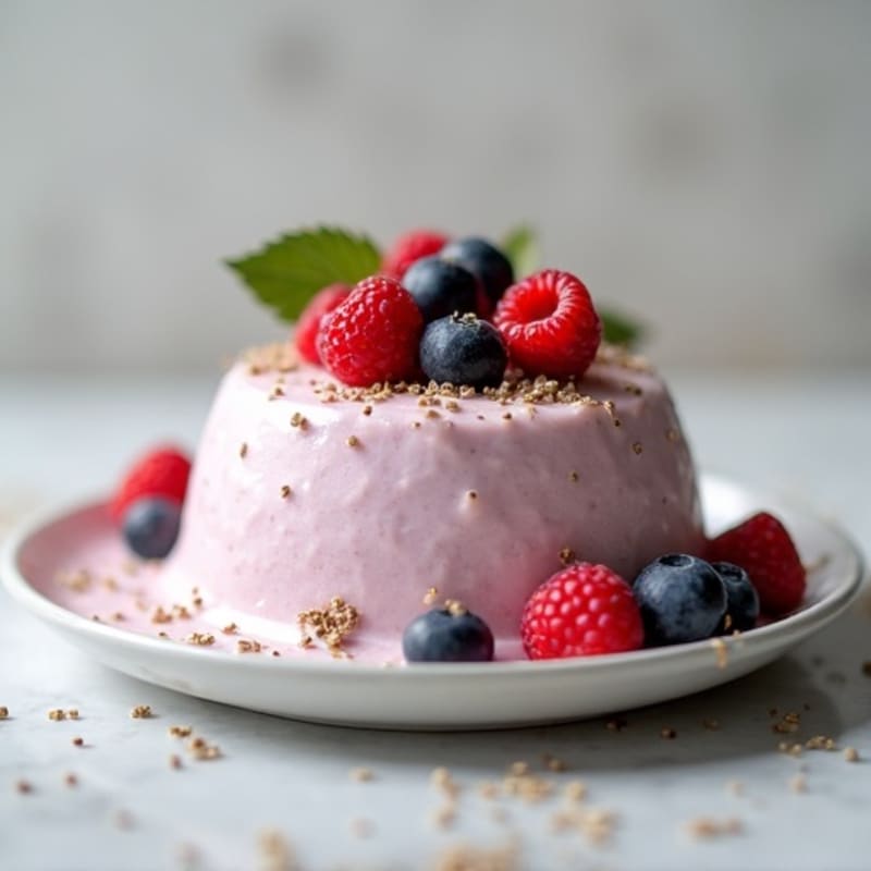 Silky Greek Yogurt Protein Pudding with Berries