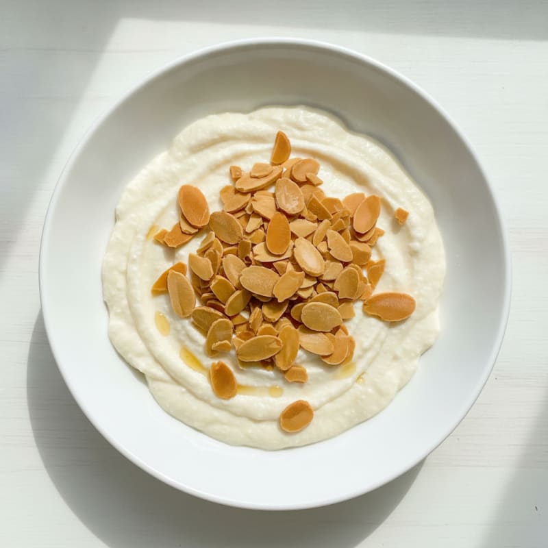 Creamy Vanilla Protein Pudding with Toasted Almonds
